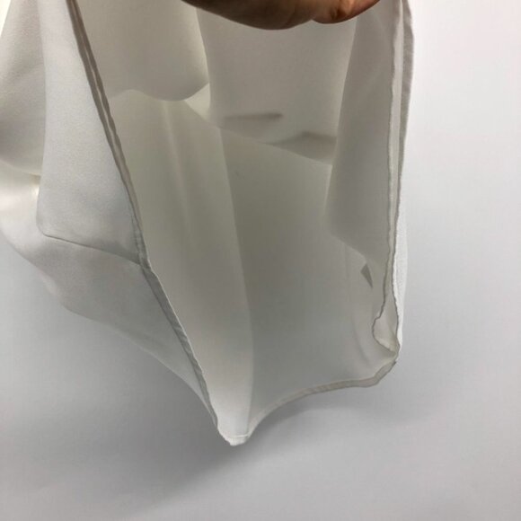 RW&Co White tied V-Neck sleevless blouse LG office capsule wardrobe Large - Picture 7 of 16